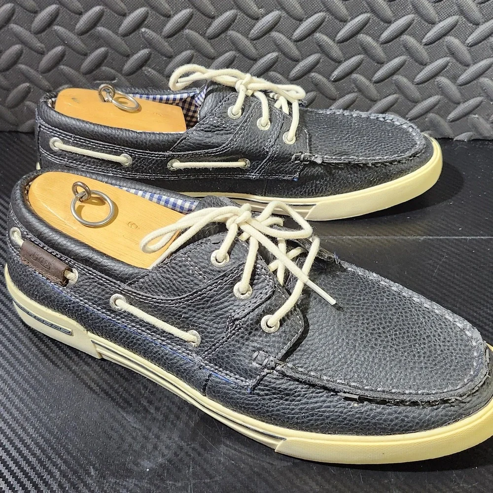 GH Bass Boat Shoes Mens 10 M Casual Slip On Loafers Black Size 13M